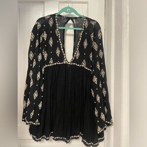 Long sleeve embroidered Free People dress